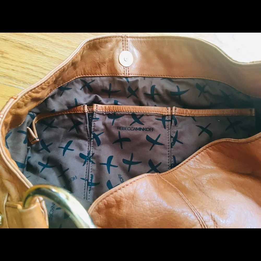 Rebecca Minkoff Cognac Brown Leather Hobo Bag